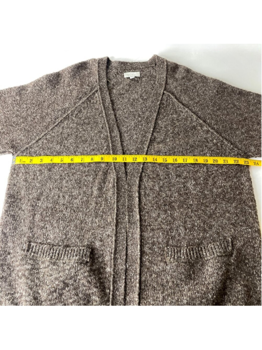 Lucky Brand Women's Cardigan Sweater Open Long Sleeve Brown Knit Pockets Size M - Picture 4 of 11